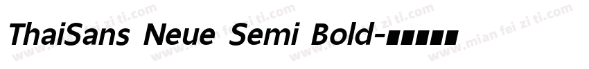 ThaiSans Neue Semi Bold字体转换